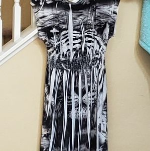 Womens silk tiger dress